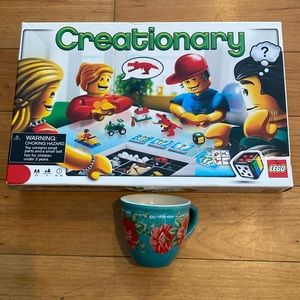 Creationary Game & Pioneer Woman Teal Ceramic Mug